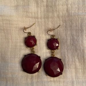 Drop Purple Gold Acrylic Plastic Earrings